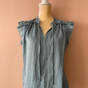 Loft, Ann Taylor Bundle of two blue women’s blouses size M-L